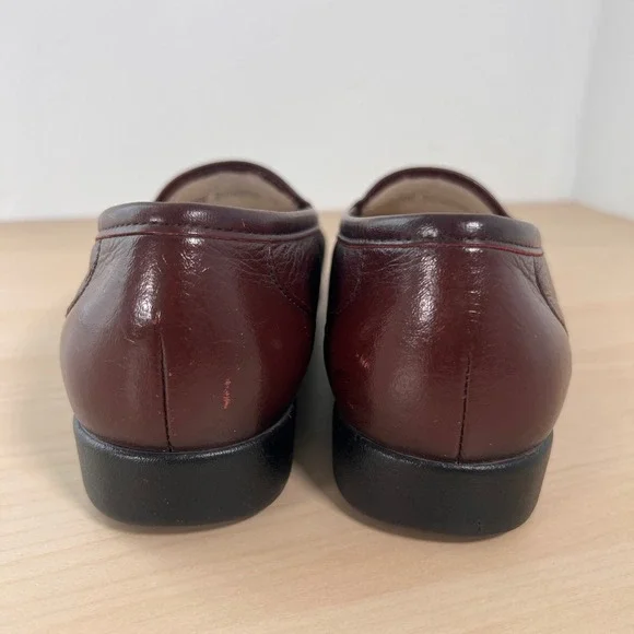 SAS Tripad Comfort Loafers Womens 7.5 WW Burgundy Leather Slip On Shoes - Picture 7 of 9